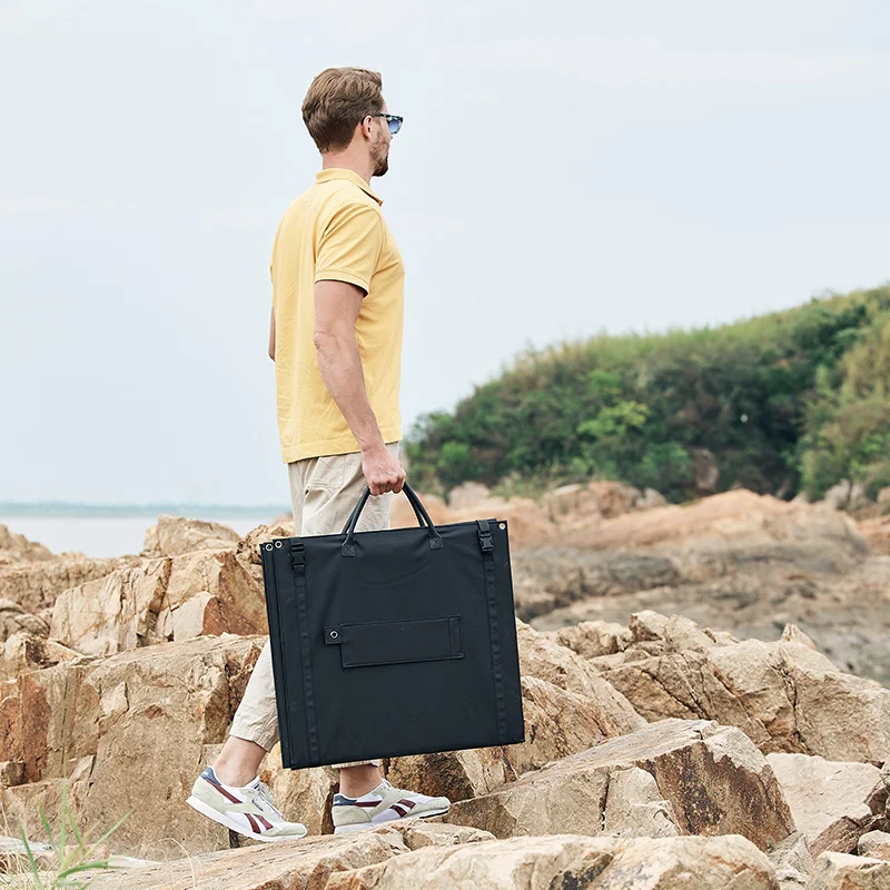 Borsa Pieghevole Nera Da Esterno Sunpower Sistema Di Pannelli Solari Fotovoltaici Fotovoltaici Monocristallini Per La Casa