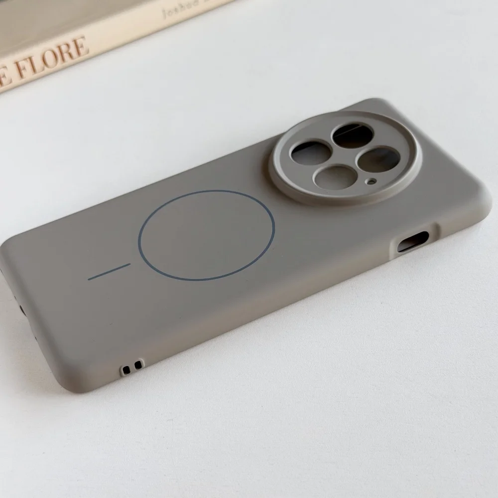 Premium Frosted Silicone Magnetic Phone Case with Wireless Charging Compatibility