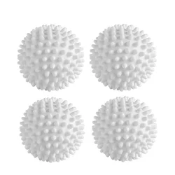 Laundry Ball for Tangle - Free Washing and Hair Removal (White 4pc)