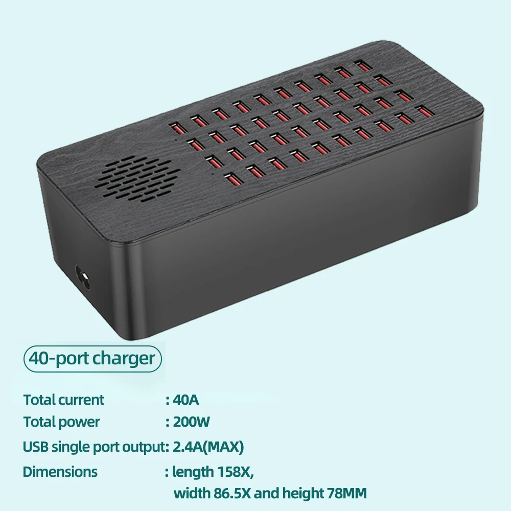 200W 40 USB Ports