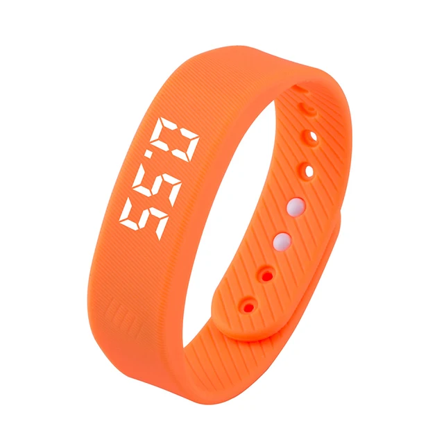 Smart Waterproof Fitness Tracker Wristband with LED Sports Activity and Sleep Monitoring