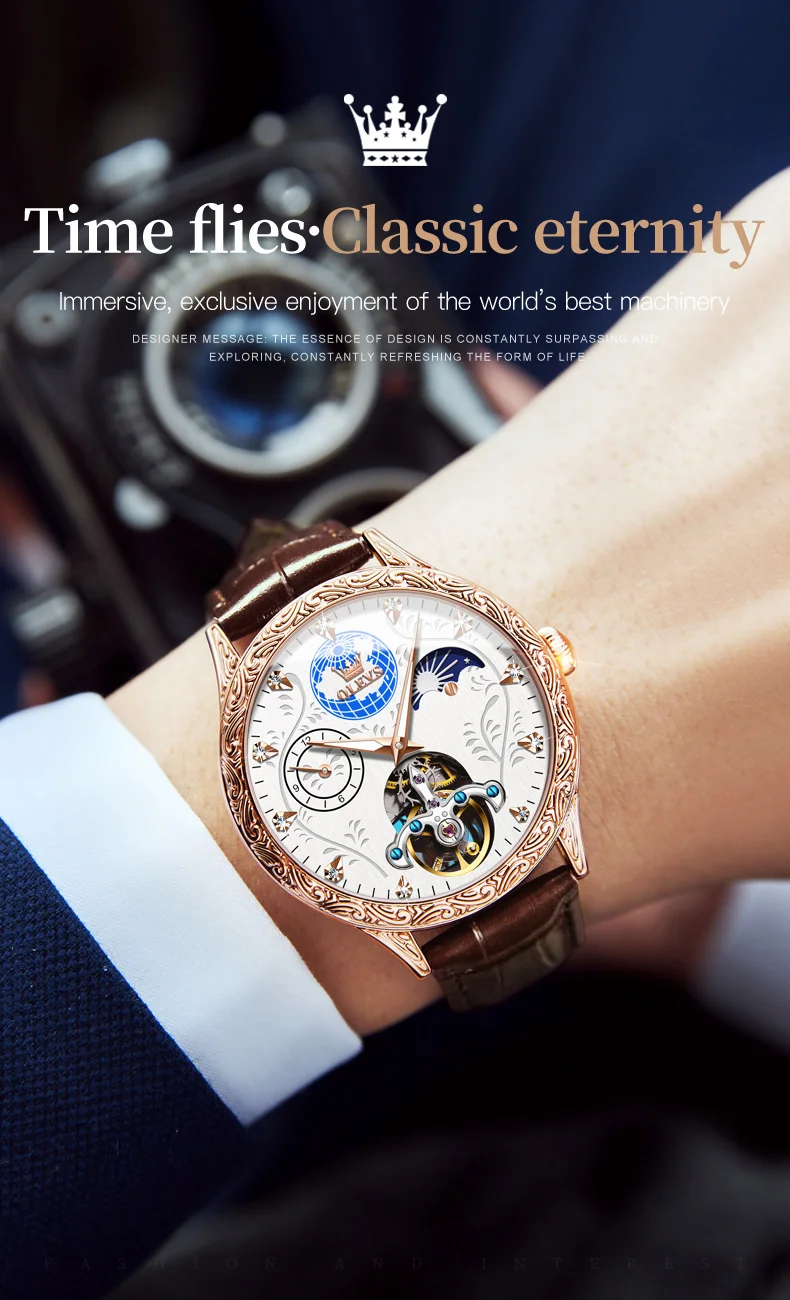 OLEVS 6660 Skeleton Multifunction Automatic Mechanical Watch Price in