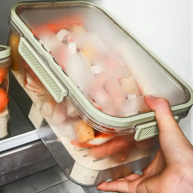 

Portable Refrigerator Fresh-Keeping Box Snack Box Container With Lid And Handle Storage Container Containers For Fridge summer