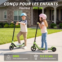 Trottinette électrique T1 pour enfants avec écran LED, 24V 2.6AH, 150W, lumières colorées, jusqu'à 16 km/h, trottinette électrique légère pour enfants 2