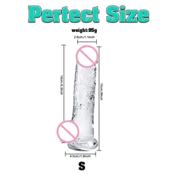 Enhanced Sensory Stimulation Dildo with Suction Cup - Available in Multiple Sizes (S size dildo)