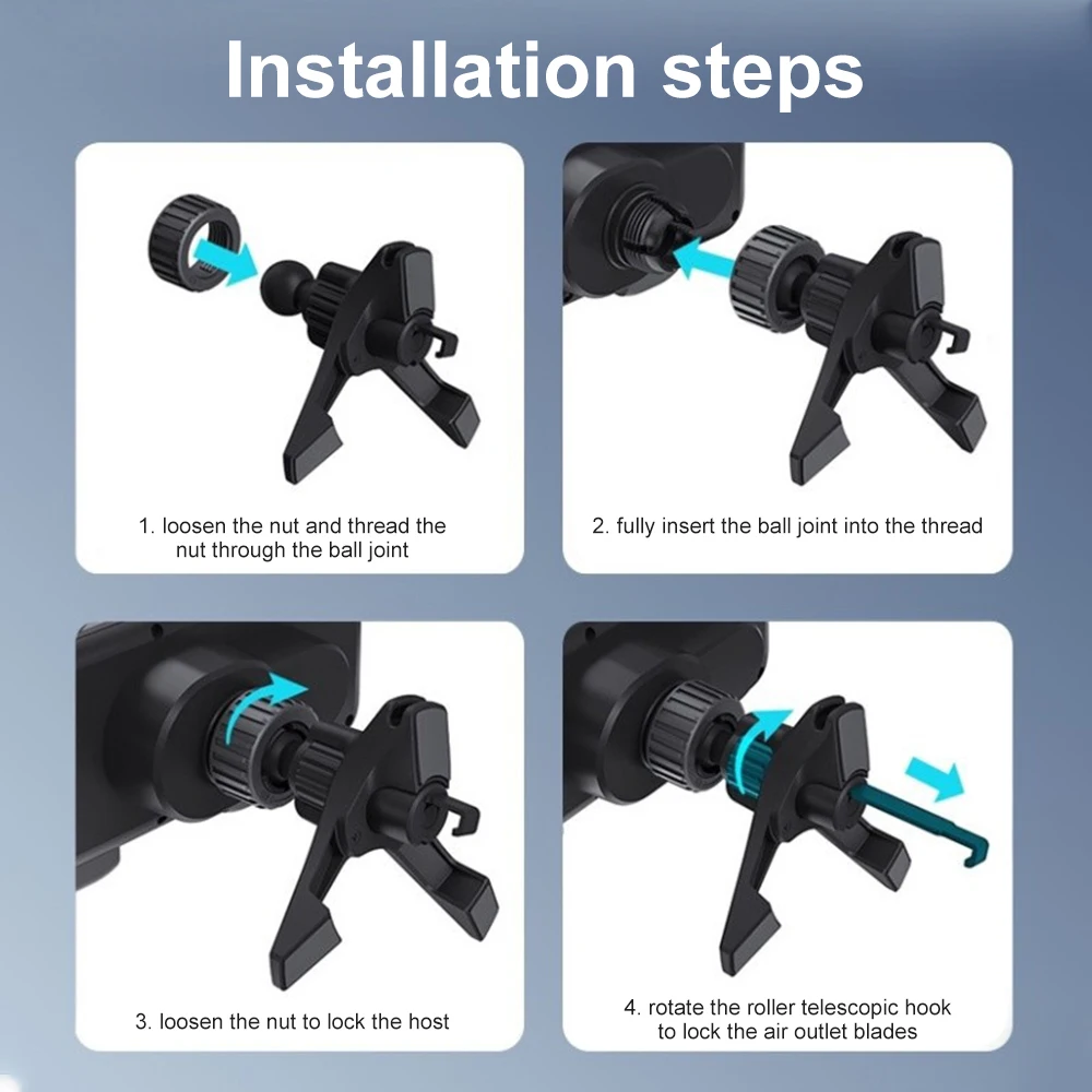 2025 New Universal Dual Coil Foldable Phone Holder Car Wireless Charger Car Phone Mount for Samsung Galaxy Fold 6 5 4 3 Z Flip