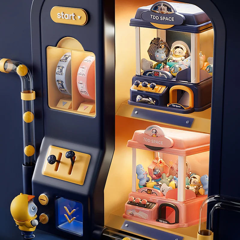 Automatic Doll Claw Machine Doll Machine Kids Coin Operated Play Game Clip Doll Toys Large Claw Catch Toy Crane Machines Toys 6