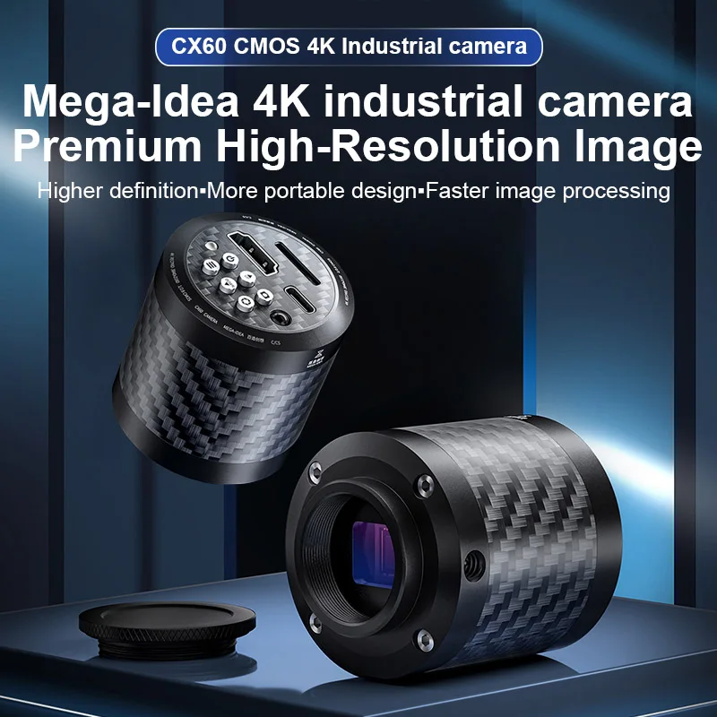 

QIANLI MEGA-IDEA 4K промышленная камера высокое разрешение изображение с высоким разрешением импортный CMOS датчик изображения CX60 микроскоп камера