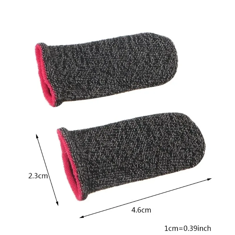 10pcs Mobile Gaming Finger Sleeve Anti-Sweat Finger Sleeve For PUBG Mobile Game Silver Fiber Touchscreen Gamer Thumb Protector