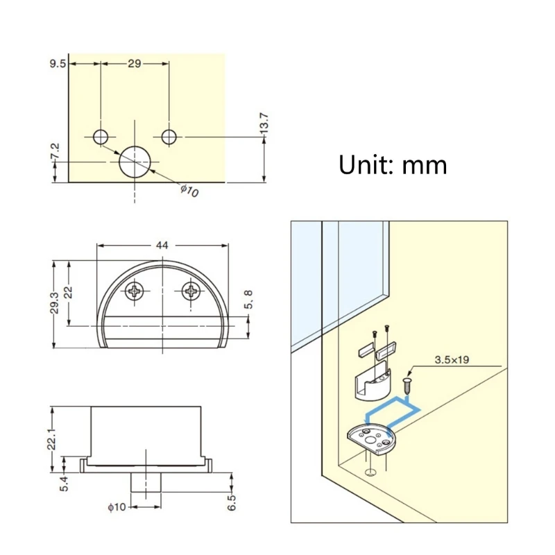 Glass Door Cupboard Showcase Cabinet Clamp Glass Shower Doors Hinge Replacement Parts 360-Degree Rotating Shafts Hinge
