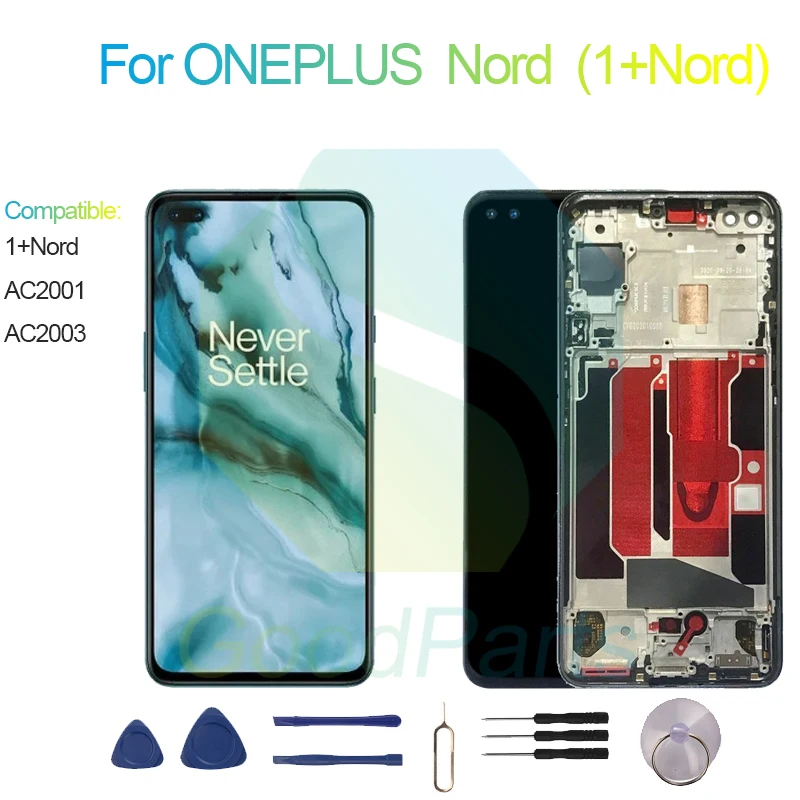 Сменный сенсорный ЖК-экран для ONEPLUS Nord 2400*1080 AC2001, AC2003 1 + Nord