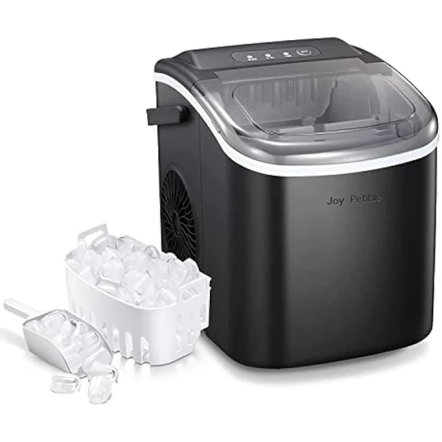 Portable Ice Maker Countertop, 9 Cubes Ready in 6 Mins, 26 lbs in 24 Hours,  Self-Cleaning Ice Maker Machine with Ice Bags/Ice /I - AliExpress