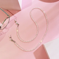 Elegant Bohemian Crystal Beaded Glasses Chain and Face Mask Holder (D round)