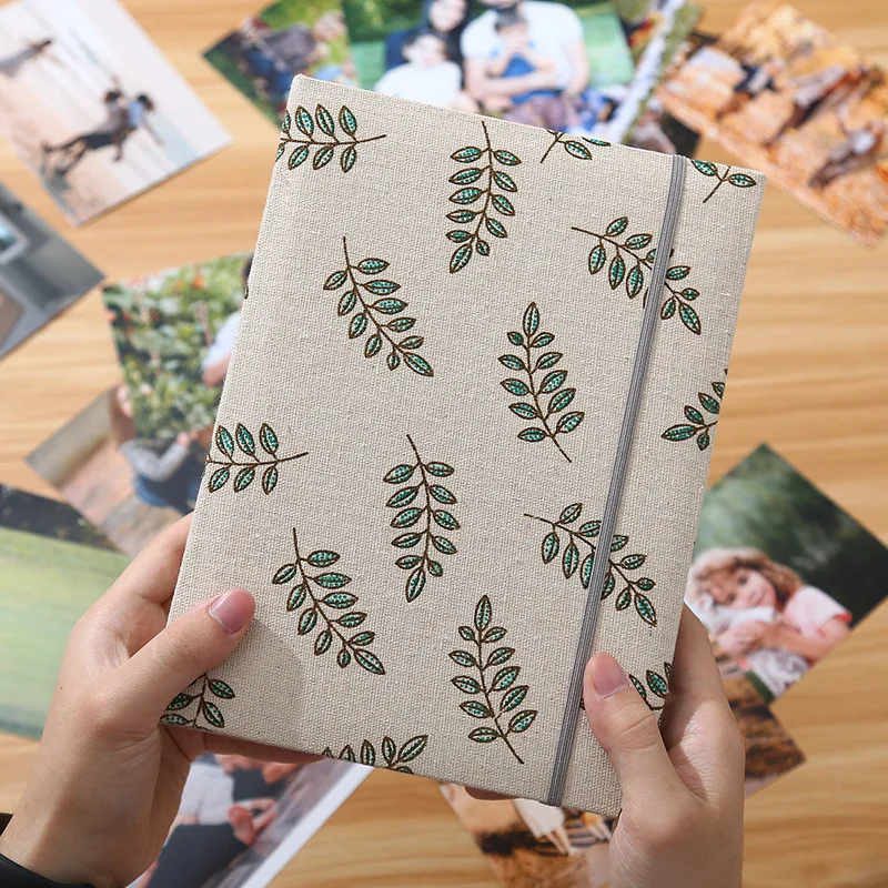 Album Photo en tissu de 6 pouces, 200 pièces, créatif, grande capacité, Type à feuilles, Album familial, livret commémoratif de croissance pour enfants 5