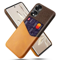 Étui de carte de crédit en tissu premium pour Huawei Honor 70 Pro - Protection en soft cover