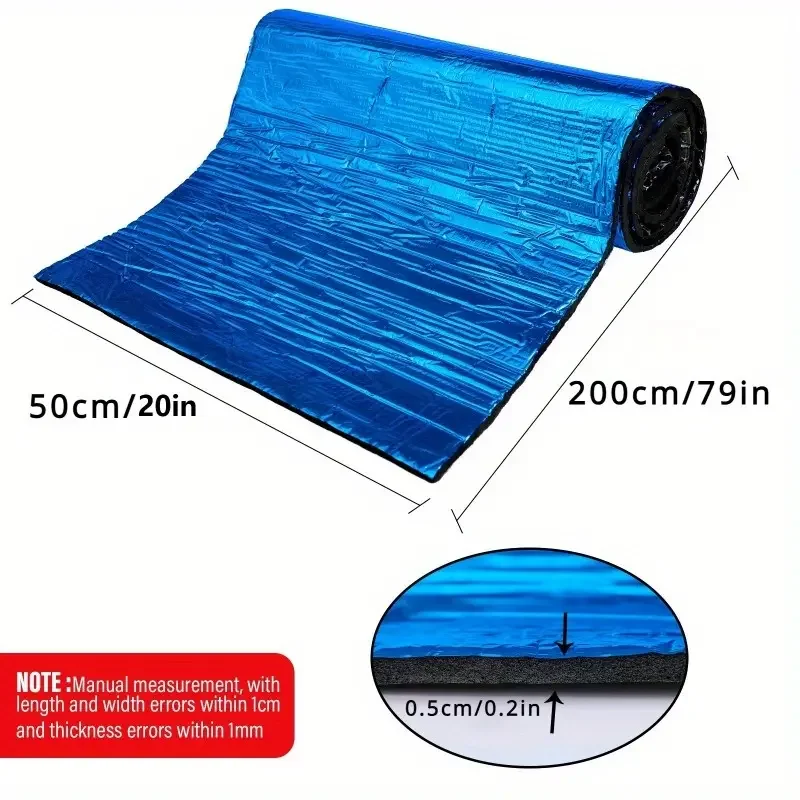 Sound Deadener Mat 1PCS Car Sound Deadening Mat Butyl Bonnet Hot Noise Insulation And Dampening Material 200x50cm Noise