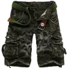 Summer Men's Casual Shorts Fashion Camouflage Multi-pocket Zipper Loose Military Combat Work Shorts Breathable Five Pants 1