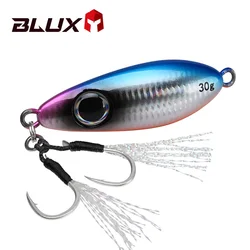BLUX Flyspoon Metal Jig Spoon Fishing Lure 30G Artificial Bait Shore Hard Slow Jigging Longcast Sea Bass Tuna Saltwater Tackle