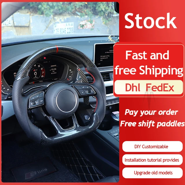 Carbon Fiber Steering Wheel for A3 A4 B9 A5 RS3 RS4 RS5 S3 S4 S5 RS6 RS7  Steering Wheel Control - AliExpress