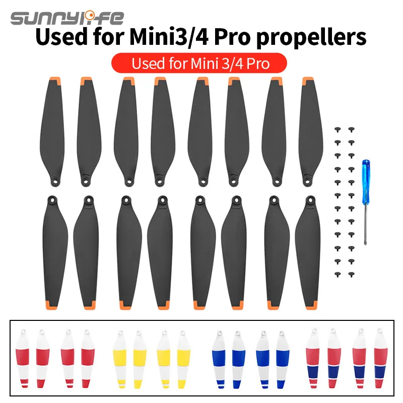 Sunnylife 6030F 8pcs Propellers For DJI Mini 4 Pro Drone Replacement Blades Props Accessories Less Lower Noise Reduction