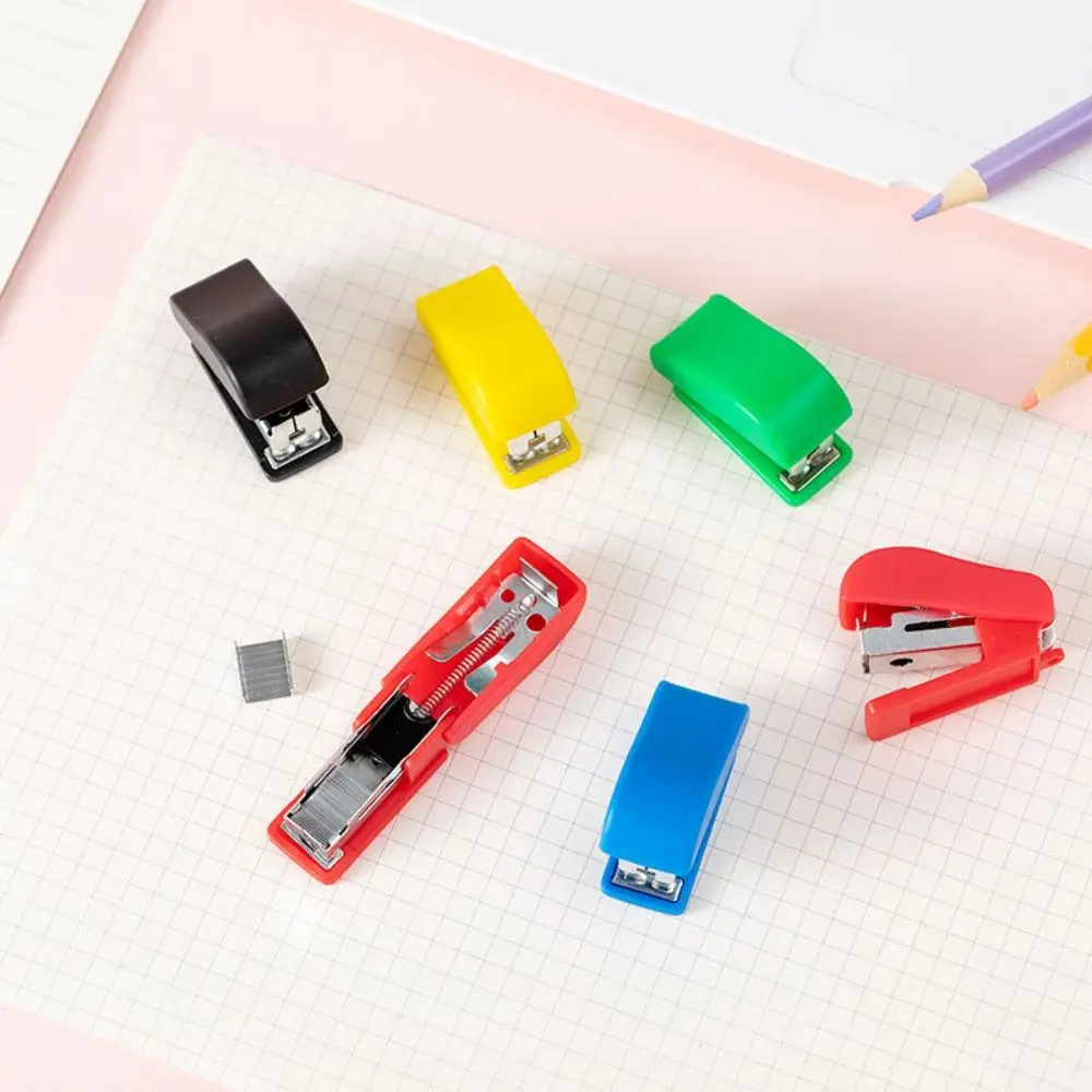 Mini Stapler Set Portable Paper Binding Tools Student Stationery