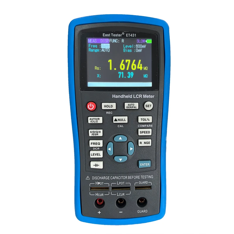 Professional LCR Meter 2.8” TFT Portable LCR Digital Bridge DC Resistance Electrolytic Capacitor Inductance Monitor 100Hz~100kHZ 6