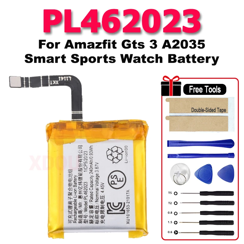 HIGHAKKU Batería De Repuesto EVEPL462023 PL462023 Compatible Con Reloj Inteligente Amazfit GTS 3 A2035