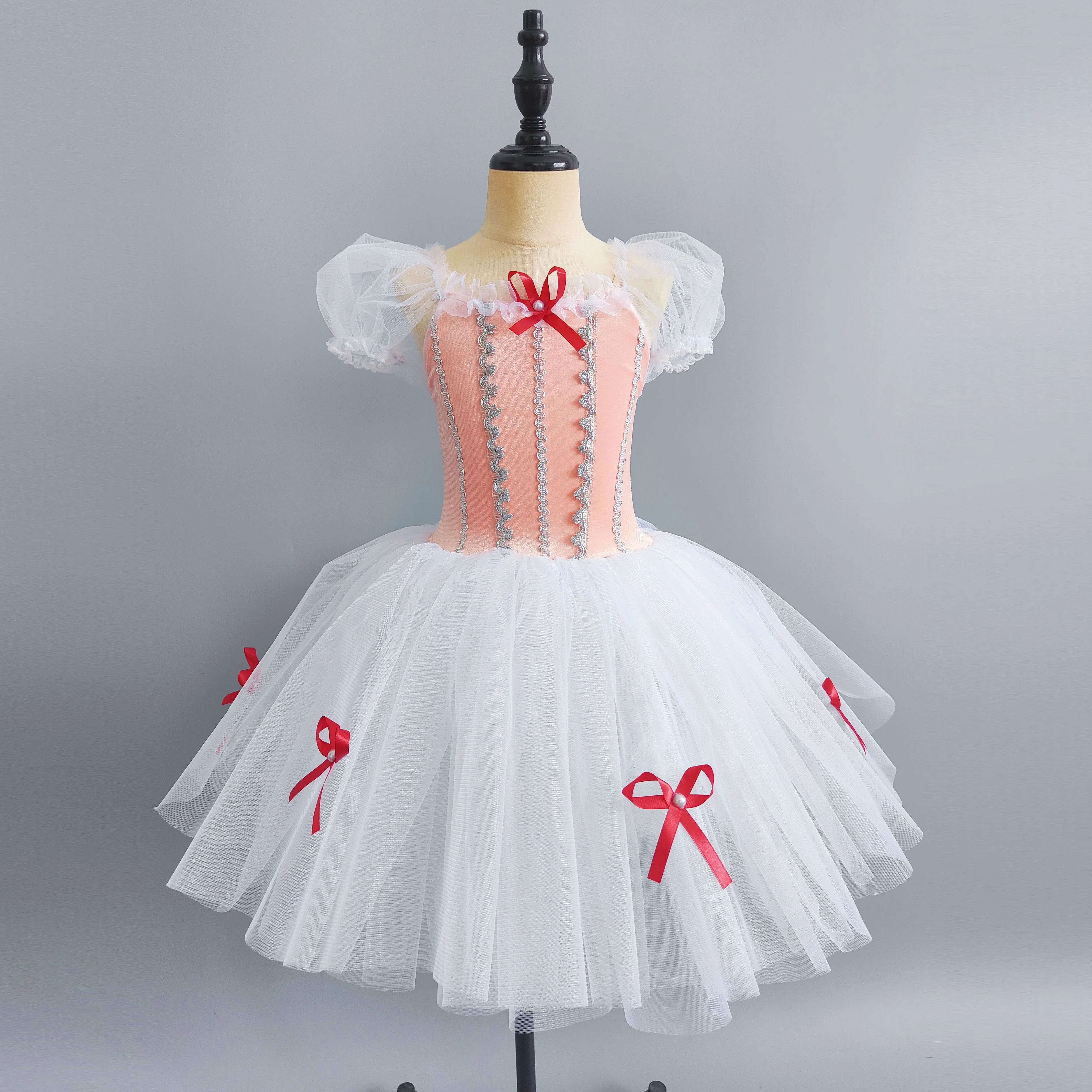 New Girls Ballet Skirt Children Professional Ballet Costume Performance TUTU Skirt Fairy Puff Long Gauze
