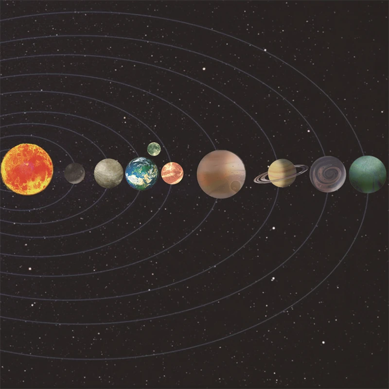 Luminous Nine Planets Moon Stars Dots Wall Stickers Kids Bedroom Living Room Glow In The Dark DIY Party Home Decor Gifts