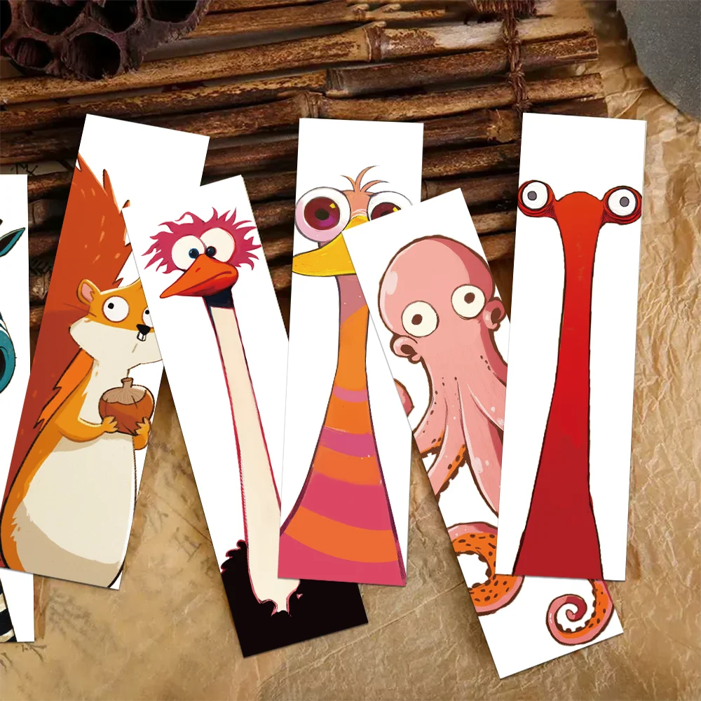 30pcs funny animal bookmarks cartoon reading pages book labeling decoration students creative gifts DIY page labeling bookmarks animal bookmark bookmarks stationery supplies