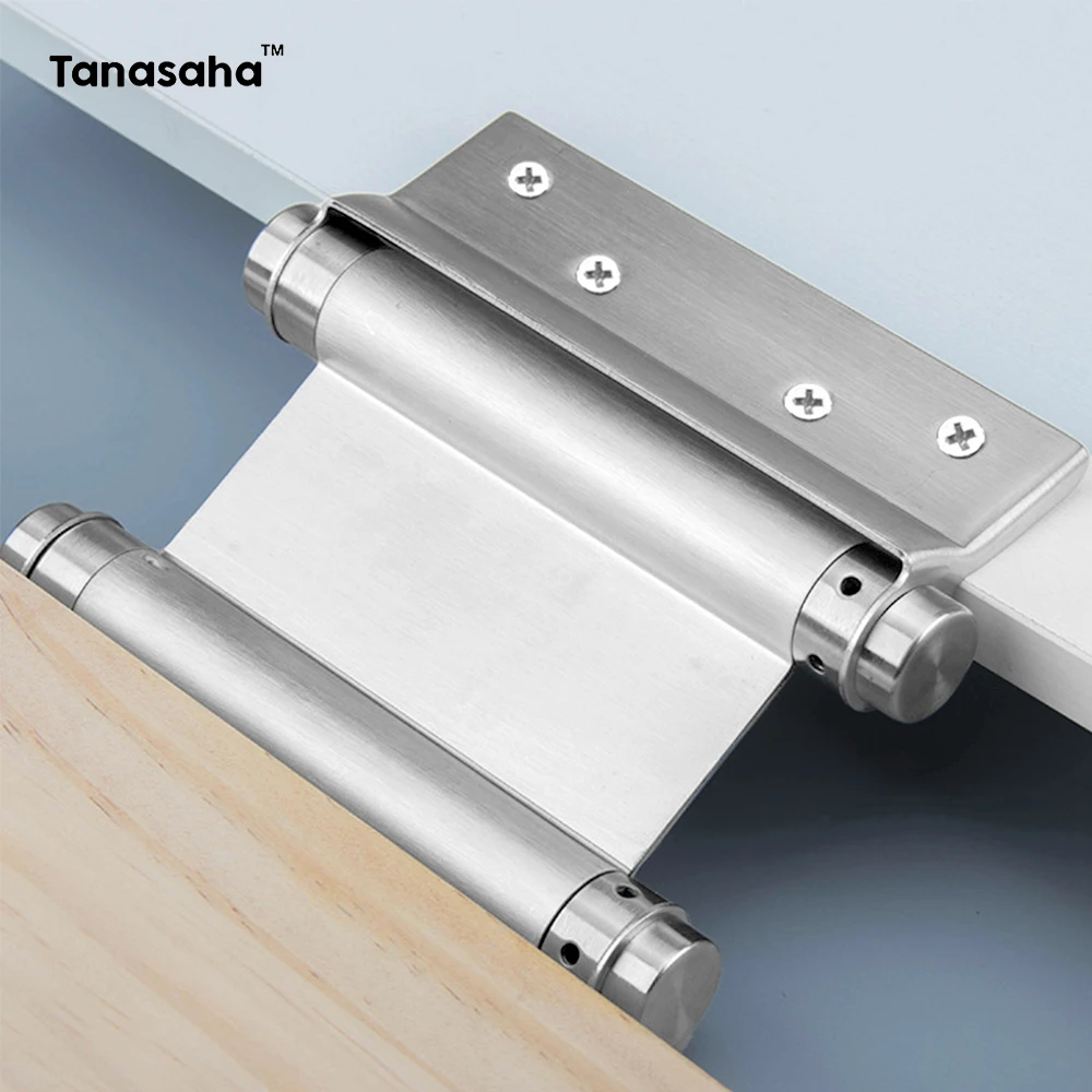 Free Door Hinge Double-sided Door Hinge Automatic Self Closing Stainless Steel Double Open Spring Fence Dedicated