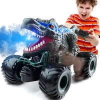 2.4GHz Dinosaur Remote Control Car Toys for Kids Boys 4-7 5-7 8-12, RC Dinosaur Car Toys with Light, Sound, Spray, Indoor Outdoo 1