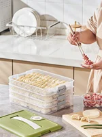 1PC Multi-Layer Dumpling Organizer Large Capacity Airtight & Quick-Freeze Container for Wonton & Food Storage Kitchen Essentials 1