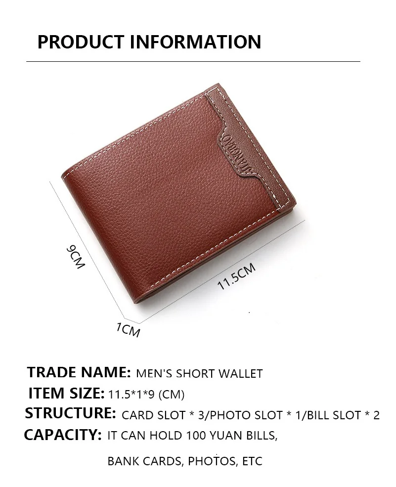 Vintage Foldable Wallet For Men Minimalist Soft PU Leather Purse Credit Card Holder Money Change Pouch Man Birthday Gift leather bifold wallet