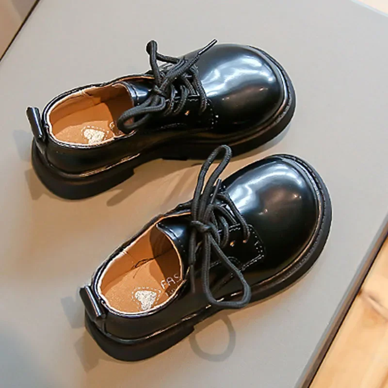 Boys Casual Patent Leather High-quality Leisure Tooling Shoes Comfortable Inside Trend Fashion Evening Party Dress Shoes H08087
