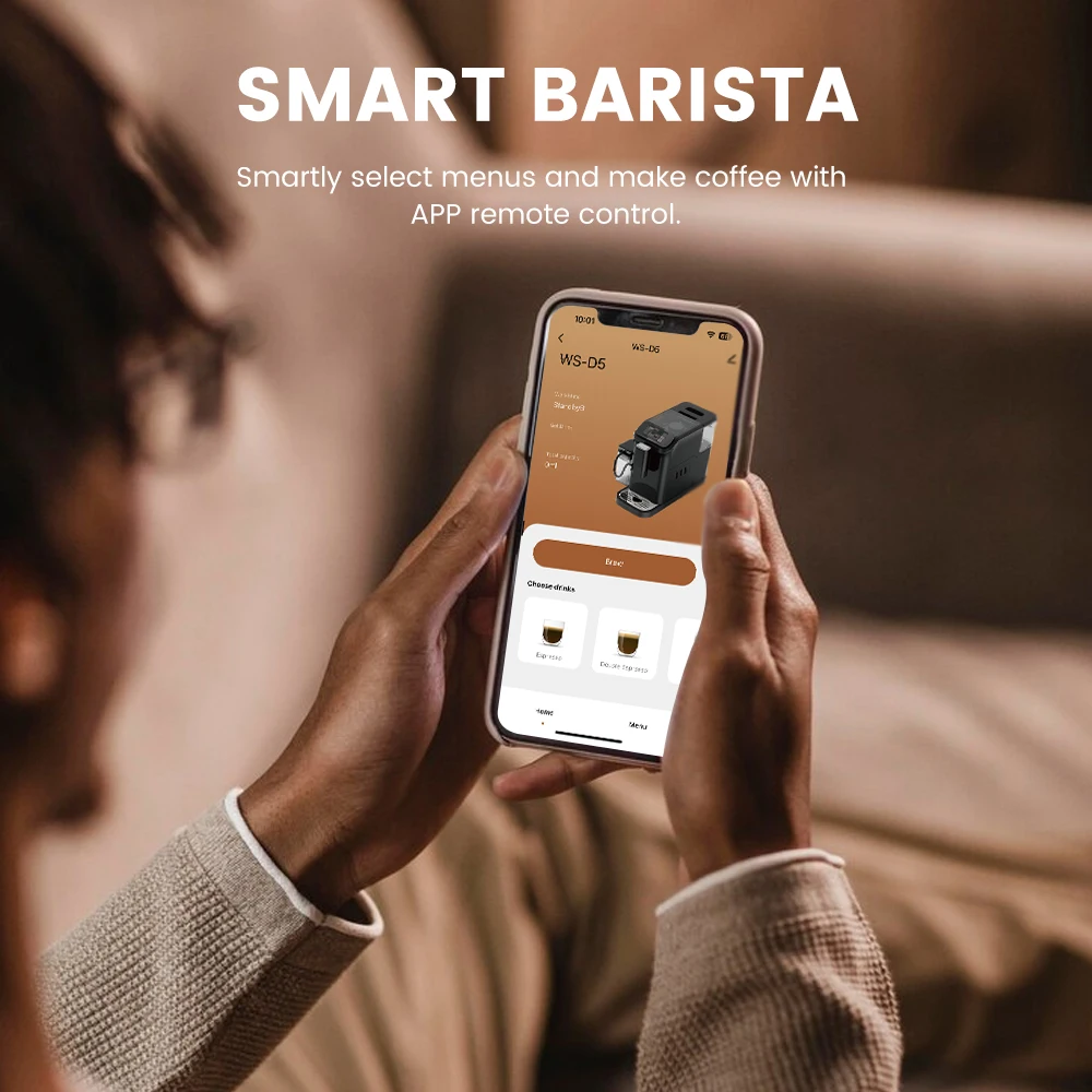 Mcilpoog WS-D5 Smart WiFi Automatic Coffee Machine...