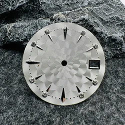 Elegant 29mm Diamond - Accented Ladies' Watch Dial with Calendar Feature (White sliver)