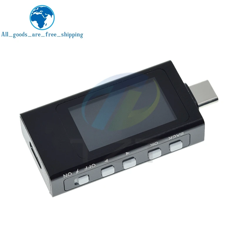 KWS-X1 Type-C 전류 및 전압 모니터 DC 4-30V 0-12A 전력계 테스터 PD 배터리 용량 디지털 LCD 디스플레이 미터