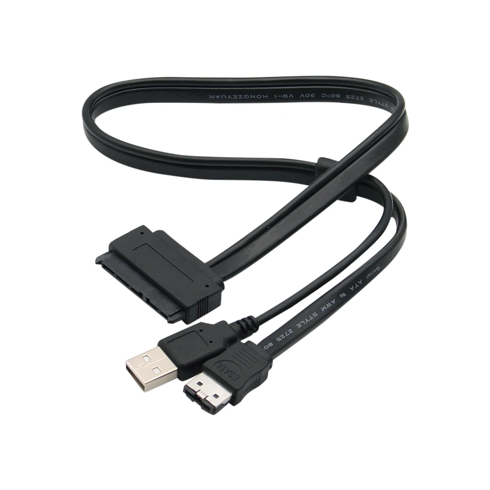 SATA 22Pin to Power ESATA Cable Splitter USB Power Wire Converter 2.5inch Driver Laptop Converter 50cm