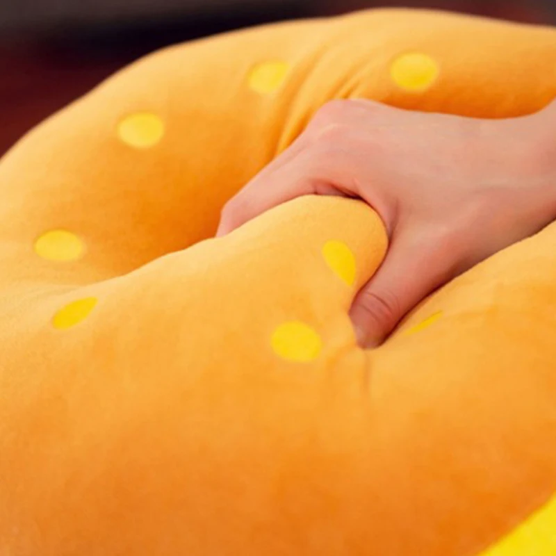New Plush toys hamburger shape pillow creative funny plush toy doll cushion pillow child gift realistic hamburger stuffed toys 3
