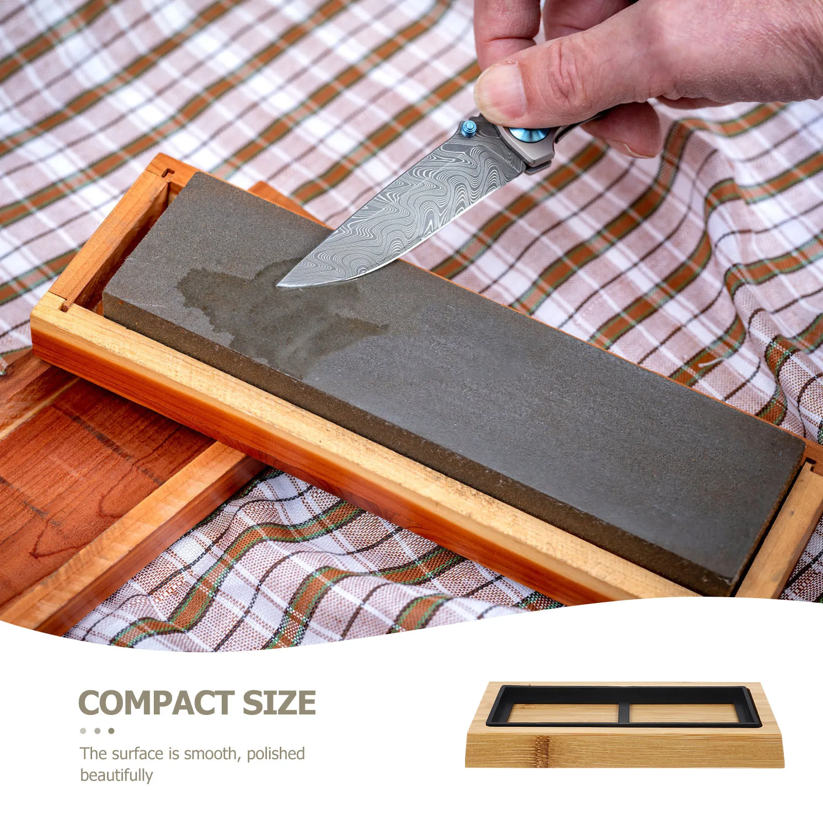 Professional Whetstone Base Grindstone Holder Knife Sharpener Faucet Sharpening Stand Wood Tool Storage Bamboo base Angle guide