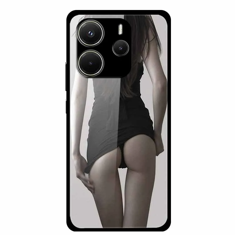 Luxury Tempered Glass Hard Back Phone Case Cover