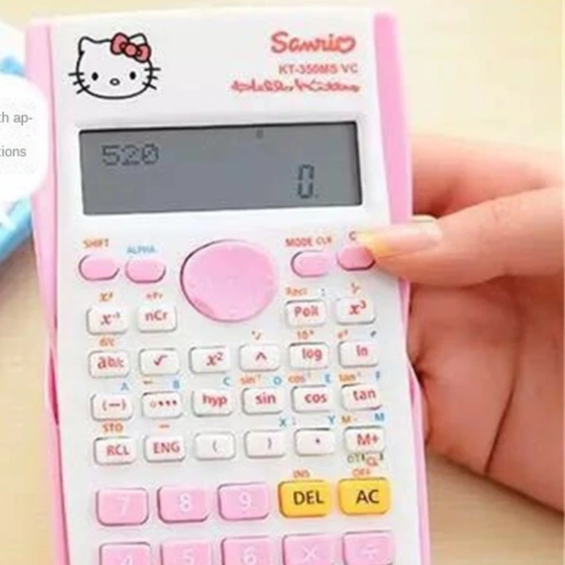 Electronic Calculator Hello Kitty Electronic Calculator Desktop Home Office School Financial Accounting Tool Slide Science Function Calculation Cute