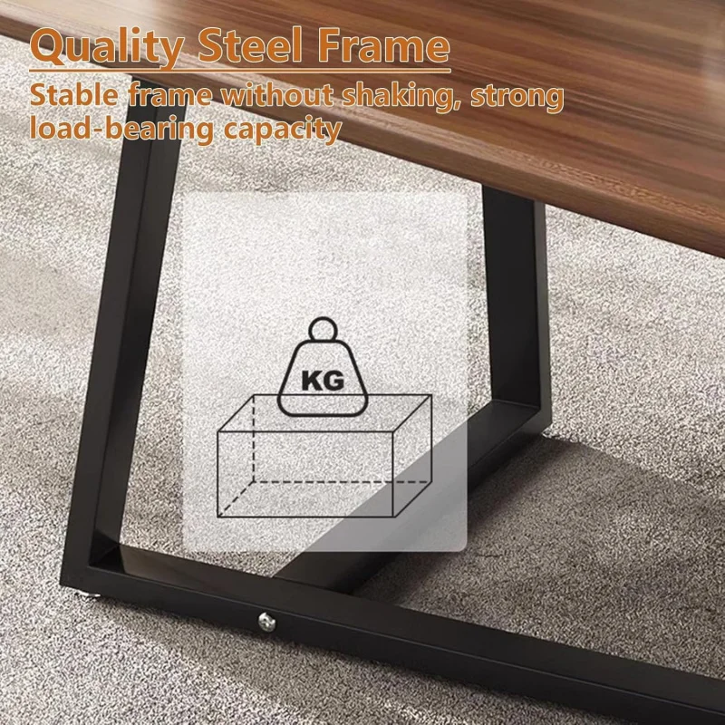 طاولة قهوة مستطيلة ذات طراز عتيق مصنوعة من الخشب ا...