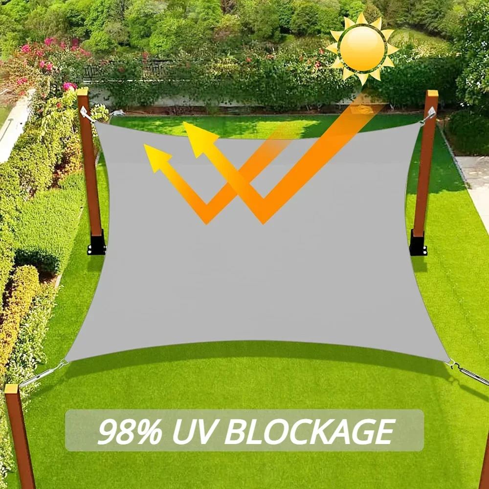 Outdoor Awnings Sun Shade Sail 4x2/4/5/6M Rectangle Curve Canopy Shades for Outdoor Patio Pergola Cover UV Blocking Canovas Cover