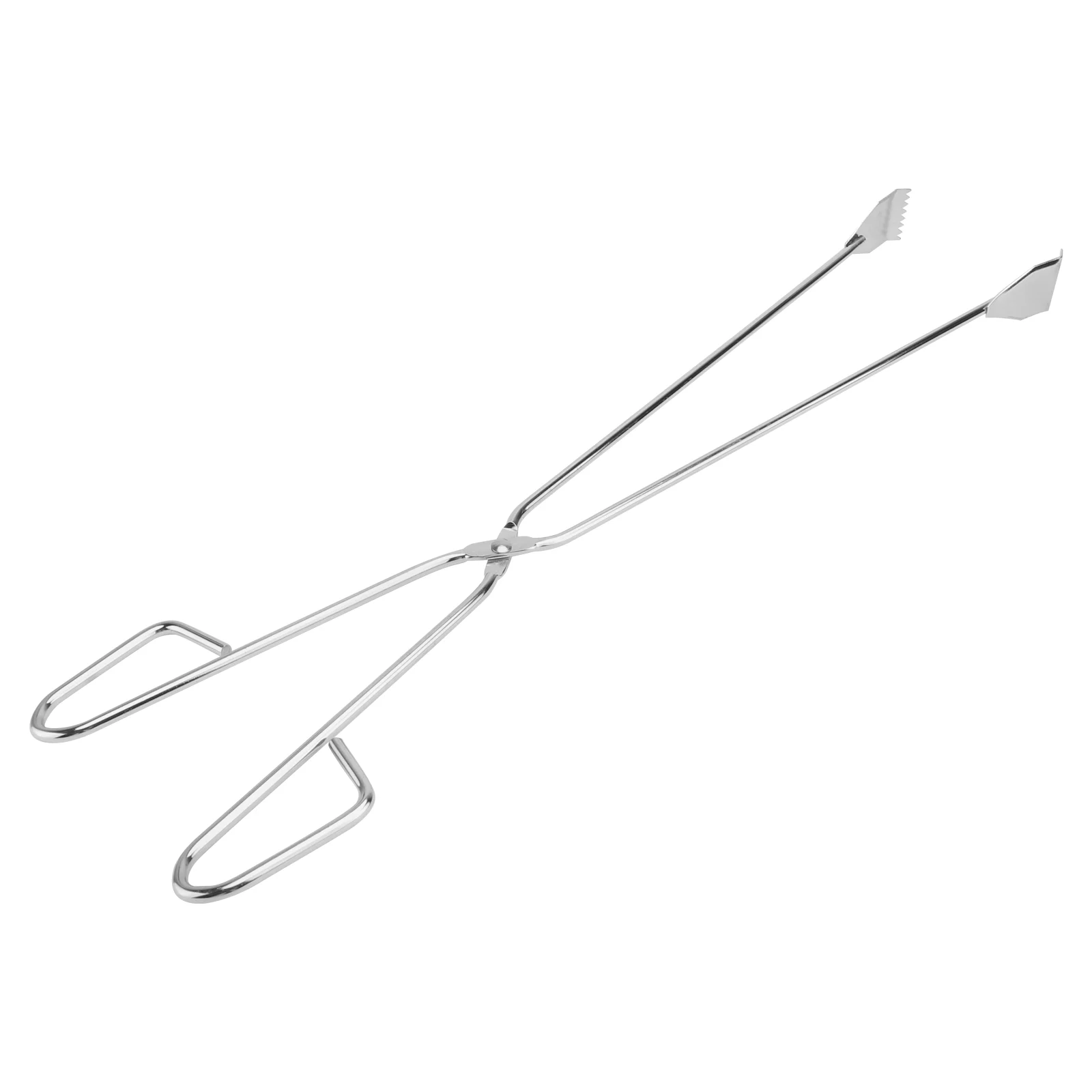 

60cm Stainless Steel Pick Up Tool Long Garbage Clip Scissor Shape Portable Tongs Barbecue Accessories Outdoor Gadget