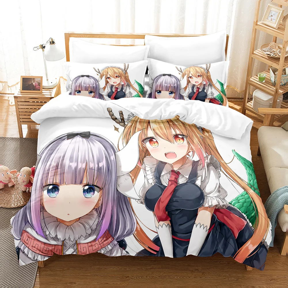

Комплект постельного белья с принтом D Miss Kobayashis Dragon Maid аниме Kanna пододеяльник двойной Королевский пододеяльник для взрослых и детей