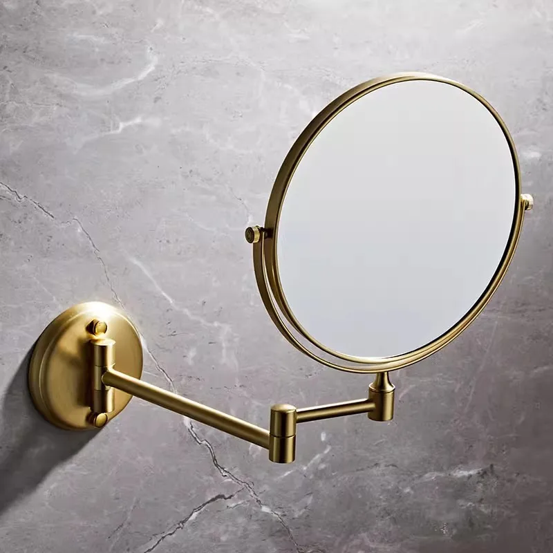 แปรงทองกระจกห้องน้ํา 8 นิ้ว Dressing กระจก 3X/1X แว่นขยายพับทองแต่งหน้ากระจกกระจกเครื่องสําอาง Lady ของขวัญ 1