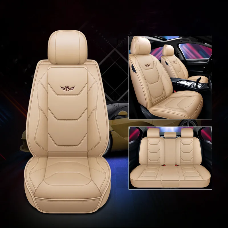 Luxury Leather Car Seat Cover For Hyundai Kona Honda Toyota Universal