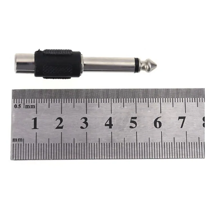 Premium Audio Adapter Connectors - Pack of 10, RCA Female to 6.35mm Male Mono Plug